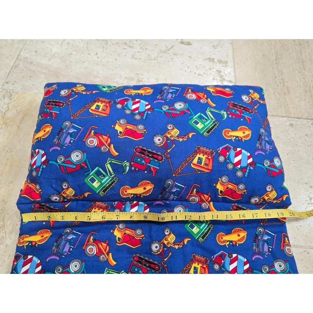 Handmade Nap‎ Mat Built-in Pillow Kids Toddlers Construction Trucks Roll Up